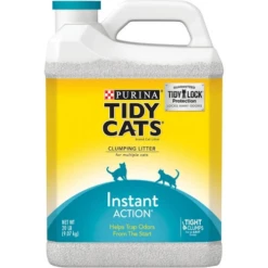 Tidy Cats Clumping Cat Litter Instant Action Immediate Odor Control For Multiple Cats, 20-lb Jug