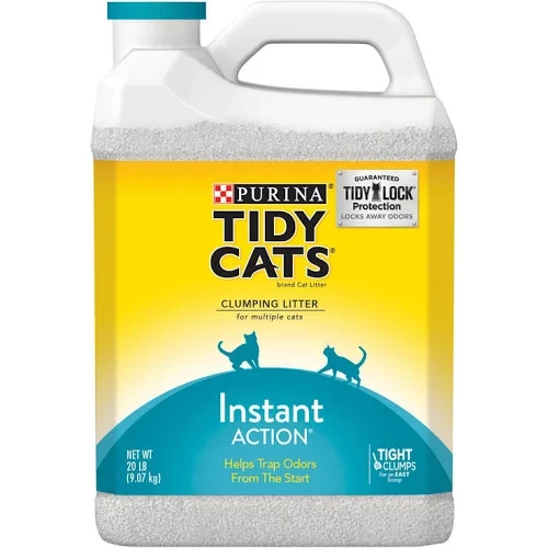 Tidy Cats Clumping Cat Litter Instant Action Immediate Odor Control For Multiple Cats, 20-lb Jug 1 Tidy Cats Clumping Cat Litter Instant Action Immediate Odor Control For Multiple Cats, 20-lb Jug