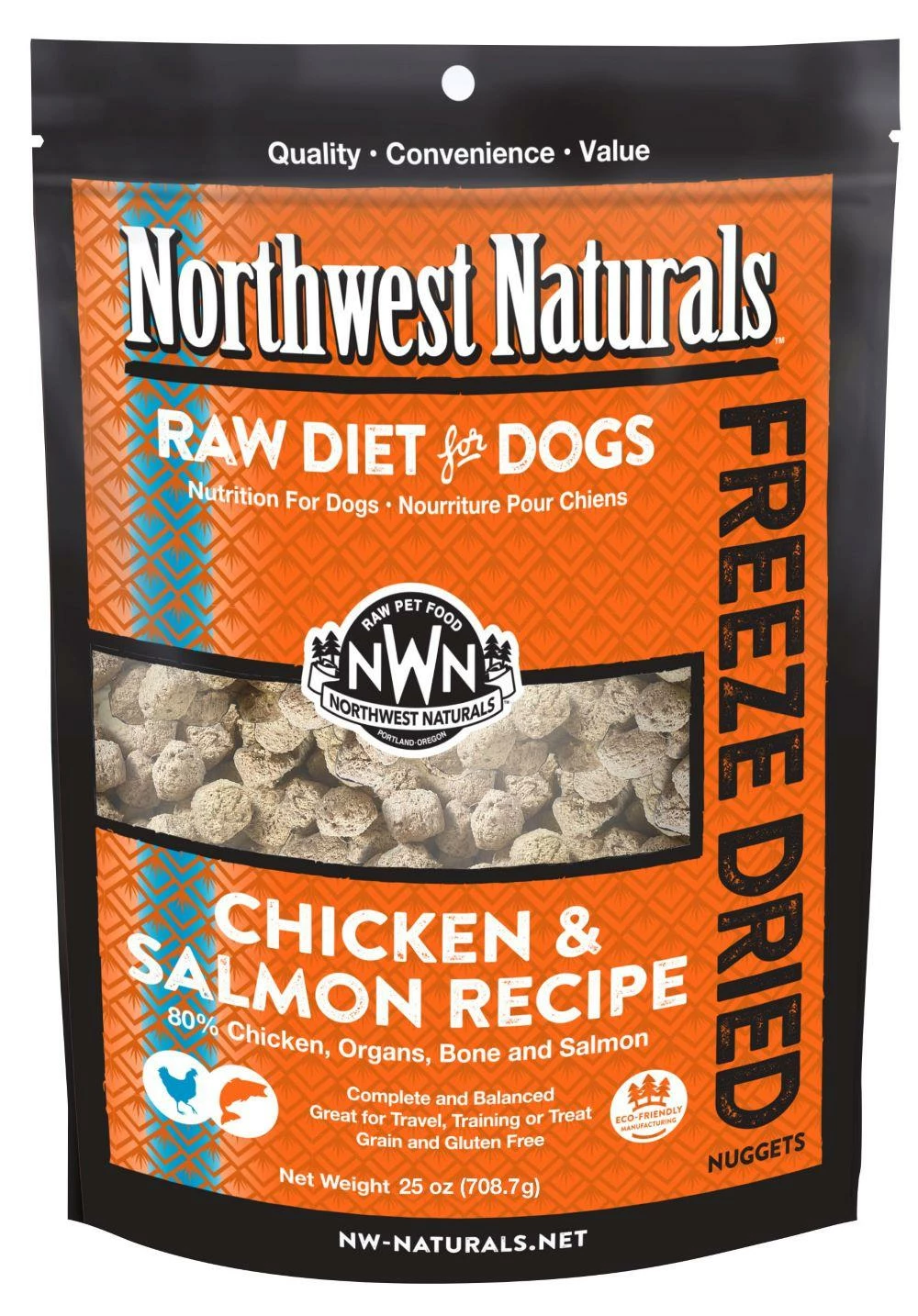 Northwest Naturals Raw Diet Chicken & Salmon Nuggets Freeze-Dried Dog Food, 25-oz 1 Northwest Naturals Raw Diet Chicken & Salmon Nuggets Freeze-Dried Dog Food, 25-oz