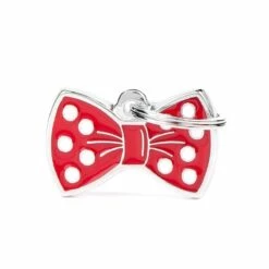 MyFamily Bow Tie Pet ID Tag, Red