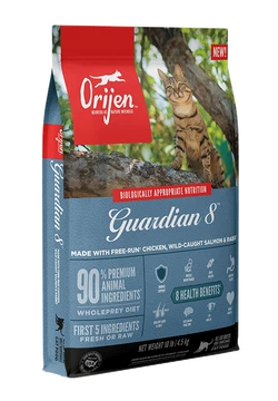 ORIJEN Guardian 8 Free-Run Chicken, Wild-Caught Salmon & Rabbit Dry Cat Food, 4-lb 1 ORIJEN Guardian 8 Free-Run Chicken, Wild-Caught Salmon & Rabbit Dry Cat Food, 4-lb