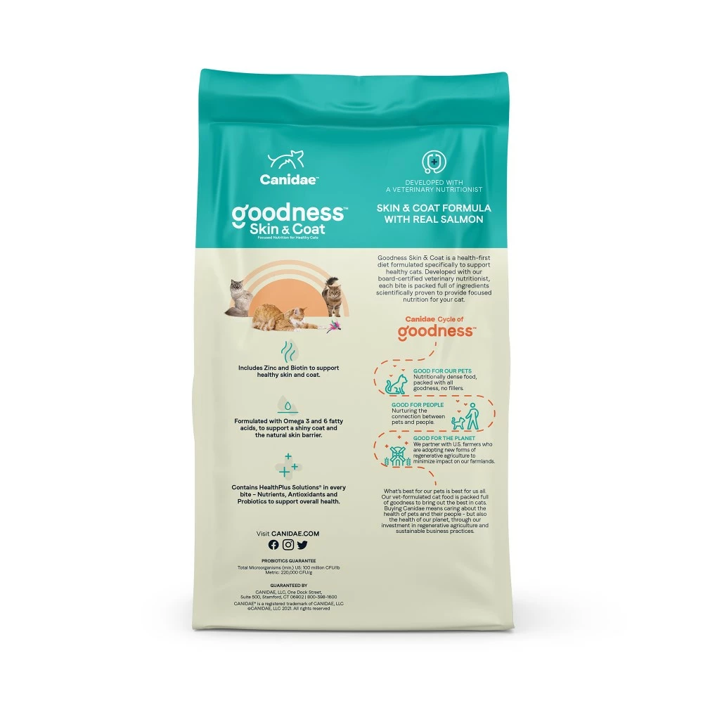 Canidae Goodness For Skin & Coat Salmon Dry Cat Food, 5-lb 2 Canidae Goodness For Skin & Coat Salmon Dry Cat Food, 5-lb - Image 2
