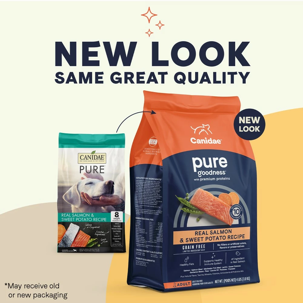 Canidae PURE Grain-Free Limited Ingredient Real Salmon & Sweet Potato Dry Dog Food, 4-lb 3 Canidae PURE Grain-Free Limited Ingredient Real Salmon & Sweet Potato Dry Dog Food, 4-lb - Image 3