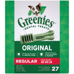 Greenies Original Regular Dental Dog Treats, 27-count