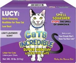 Lucy Pet Cats Incredible Lavender Scented Cat Litter, 18-lb