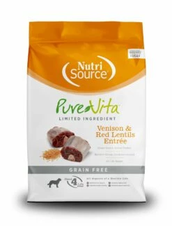 PureVita Grain Free Venison And Red Lentils Entree Dry Dog Food, 5-lb