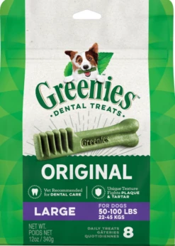 Greenies Original Large Dental Dog Treats, 8-count