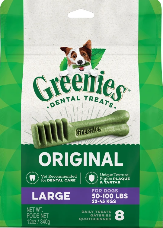 Greenies Original Large Dental Dog Treats, 8-count 1 Greenies Original Large Dental Dog Treats, 8-count