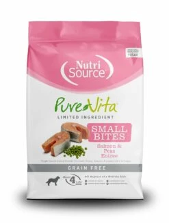 PureVita Small Bites Salmon & Peas Entree Grain-Free Dry Dog Food, 5-lb