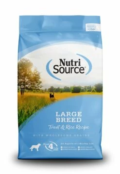 NutriSource Large Breed Trout & Rice Recipe With Wholesome Grains Dry Dog Food, 30-lb