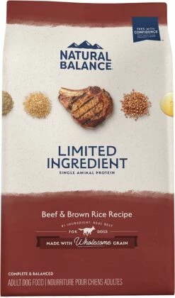 Natural Balance Limited Ingredient Beef & Brown Rice Dry Dog Food, 24-lb