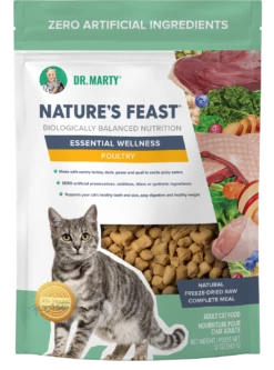 Dr. Marty Nature's Feast Essential Wellness Poultry Freeze-Dried Cat Food, 5.5-oz