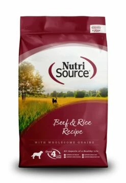 NutriSource Beef & Brown Rice Recipe With Wholesome Grains Dry Dog Food, 5-lb