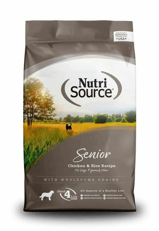 NutriSource Senior Chicken & Rice Recipe With Wholesome Grains Dry Dog Food, 5-lb 1 NutriSource Senior Chicken & Rice Recipe With Wholesome Grains Dry Dog Food, 5-lb