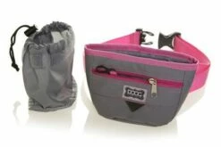 DOOG Good Dog Treat Pouch, Grey & Pink, Large