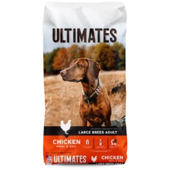 Ultimates Large Brand Adult Chicken & Rice Dry Dog Food, 28-lb
