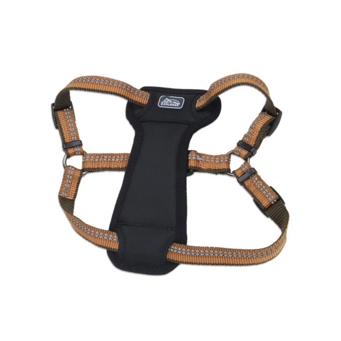 K9 Explorer Reflective Adjustable Padded Dog Harness, Campfire Orange, 1-in X 26-38-in 1 K9 Explorer Reflective Adjustable Padded Dog Harness, Campfire Orange, 1-in X 26-38-in
