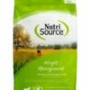 NutriSource Weight Management Chicken & Chicken Meal Recipe With Wholesome Grains Dry Dog Food, 5-lb