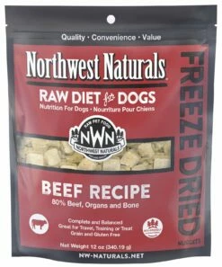 Northwest Naturals Raw Diet Beef Nuggets Freeze-Dried Dog Food, 12-oz