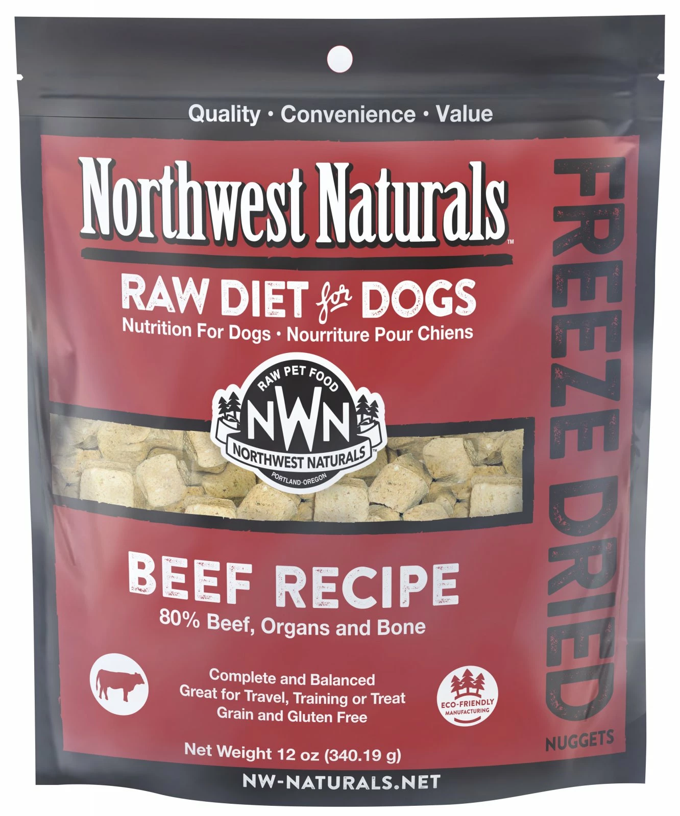 Northwest Naturals Raw Diet Beef Nuggets Freeze-Dried Dog Food, 12-oz 1 Northwest Naturals Raw Diet Beef Nuggets Freeze-Dried Dog Food, 12-oz