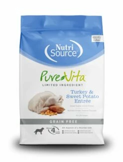 PureVita Grain Free Turkey & Sweet Potato Dry Dog Food, 5-lb