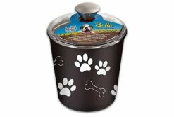 Loving Pets Bella Dog Treat Canister, Espresso, 64-oz
