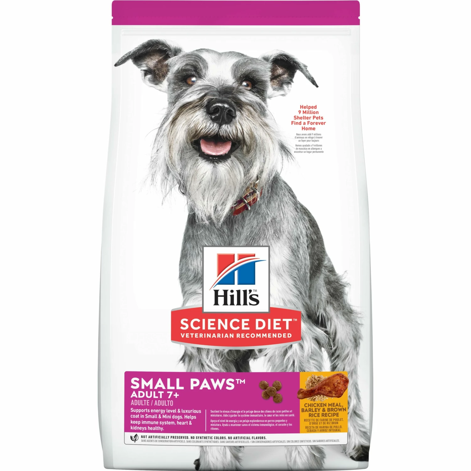Hill's Science Diet Adult 7+ Small Paws Chicken Meal, Barley & Brown Rice Recipe Dry Dog Food, 4.5-lb 1 Hill's Science Diet Adult 7+ Small Paws Chicken Meal, Barley & Brown Rice Recipe Dry Dog Food, 4.5-lb