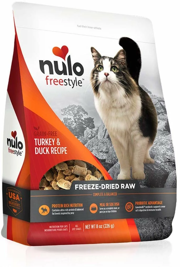 Nulo Freestyle Turkey & Duck Freeze-Dried Raw Cat Food, 8-oz 1 Nulo Freestyle Turkey & Duck Freeze-Dried Raw Cat Food, 8-oz