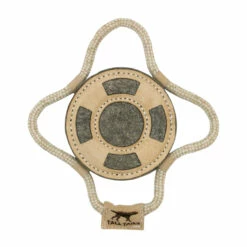 Tall Tails Natural Leather Lifebuoy Tug Dog Toy, 9-in