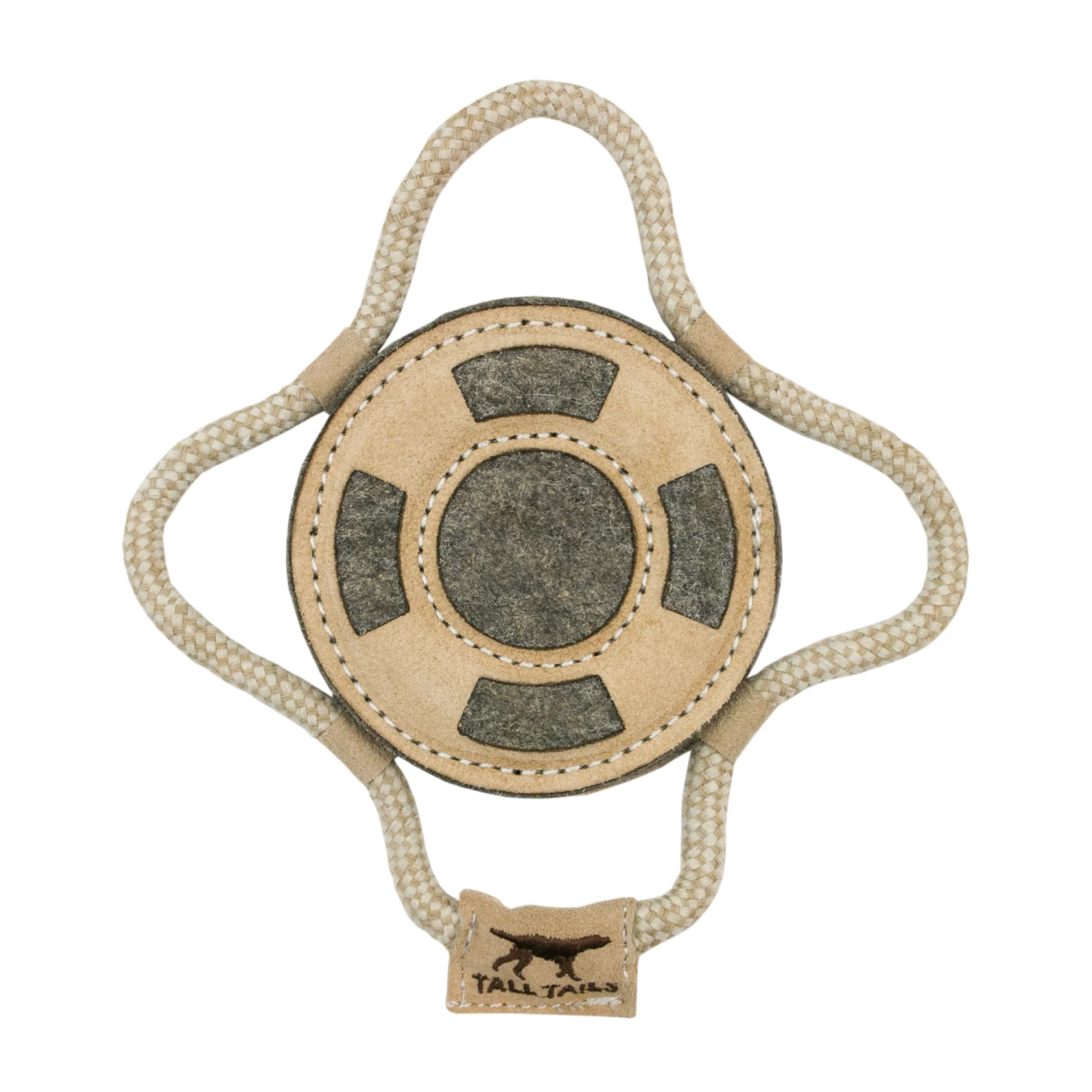 Tall Tails Natural Leather Lifebuoy Tug Dog Toy, 9-in 1 Tall Tails Natural Leather Lifebuoy Tug Dog Toy, 9-in