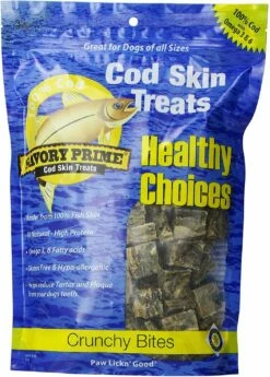 Savory Prime Cod Skin Crunchy Bites Dog Treats, 16-oz