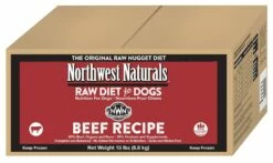 Northwest Naturals Raw Diet Grain-Free Beef Nuggets Raw Frozen Dog Food, 15-lb