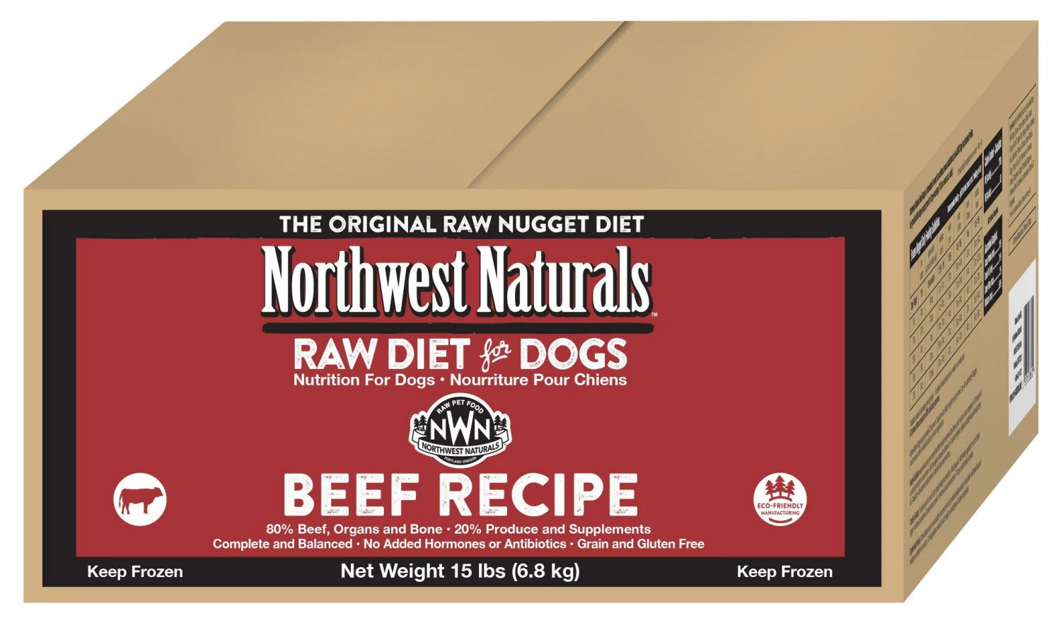 Northwest Naturals Raw Diet Grain-Free Beef Nuggets Raw Frozen Dog Food, 15-lb 1 Northwest Naturals Raw Diet Grain-Free Beef Nuggets Raw Frozen Dog Food, 15-lb