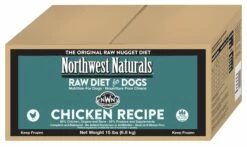 Northwest Naturals Raw Diet Grain-Free Chicken Nuggets Raw Frozen Dog Food, 15-lb