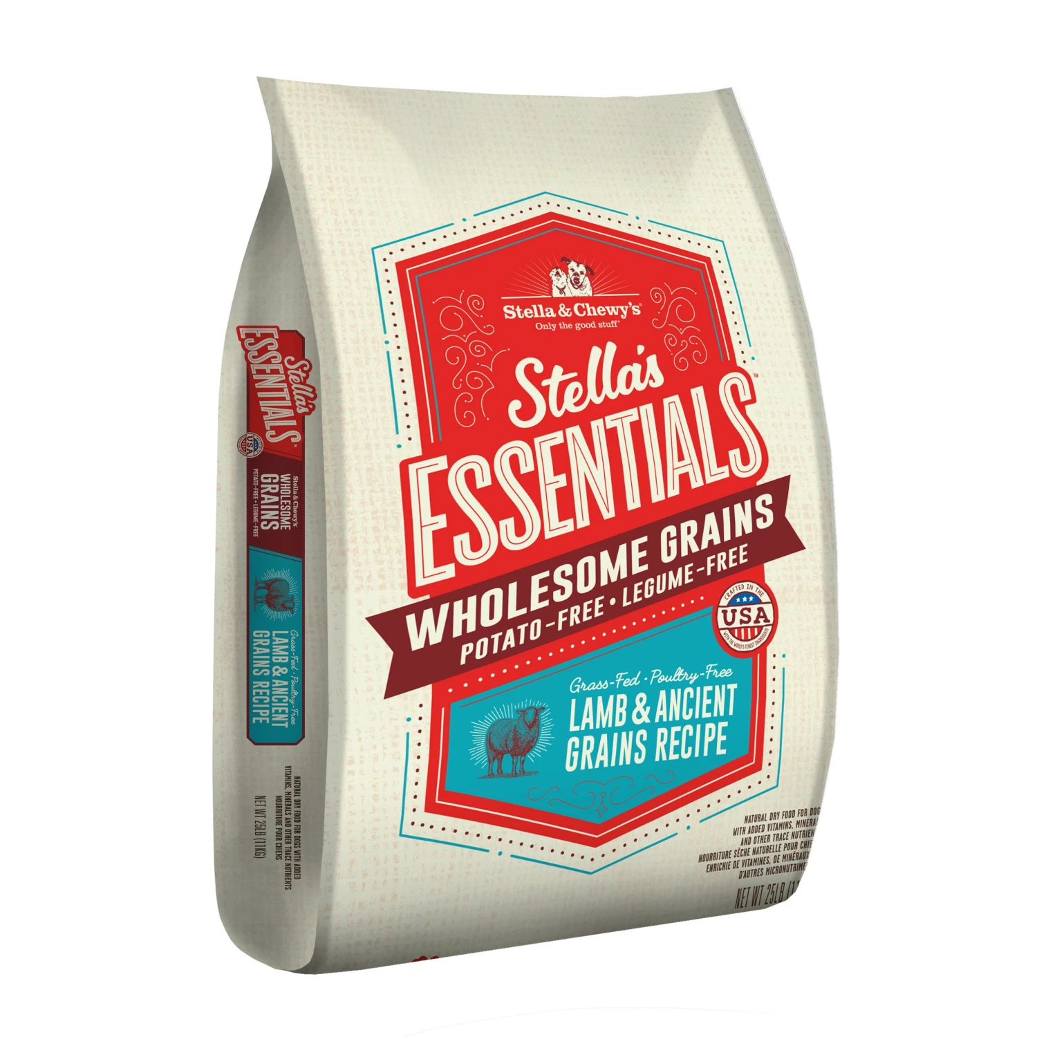 Stella & Chewy's Essentials Wholesome Grains Lamb & Ancient Grains Dry Dog Food, 25-lb 1 Stella & Chewy's Essentials Wholesome Grains Lamb & Ancient Grains Dry Dog Food, 25-lb