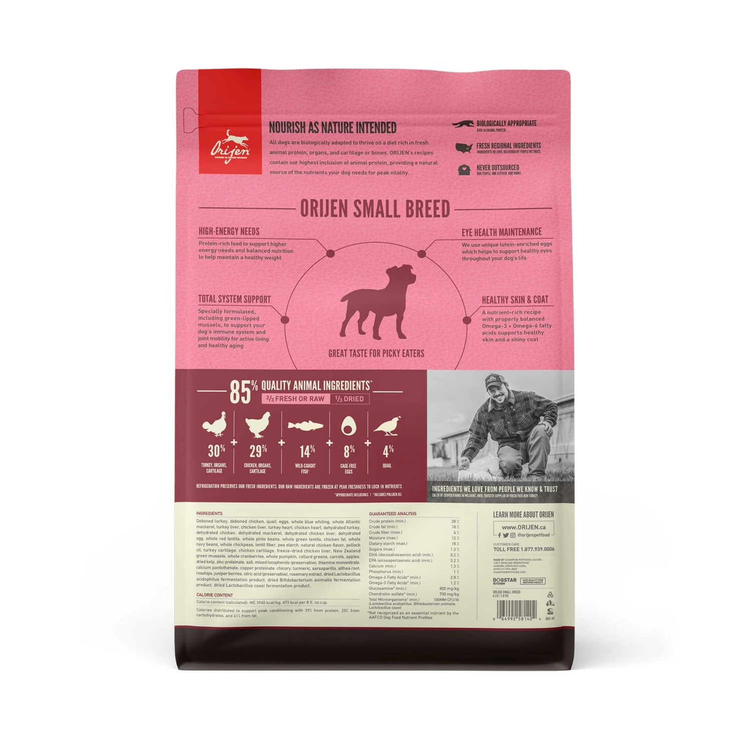 ORIJEN Small Breed Grain-Free Dry Dog Food, 4-lb 4 ORIJEN Small Breed Grain-Free Dry Dog Food, 4-lb - Image 4