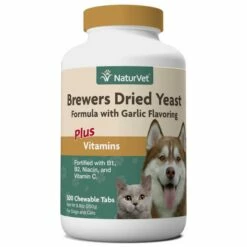 NaturVet Brewers Dried Yeast With Garlic Flavoring Plus Vitamins Chewable Tabs Dog & Cat Supplement, 500-count