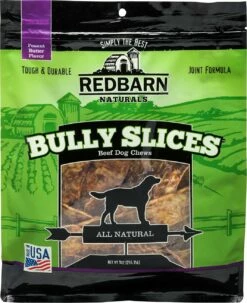 Redbarn Naturals Bully Slices Peanut Butter Flavor Beef Dog Treats, 9-oz