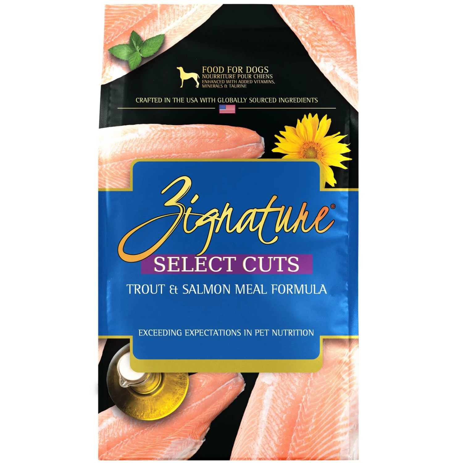 Zignature Select Cuts Trout & Salmon Meal Formula Dry Dog Food, 4-lb 1 Zignature Select Cuts Trout & Salmon Meal Formula Dry Dog Food, 4-lb