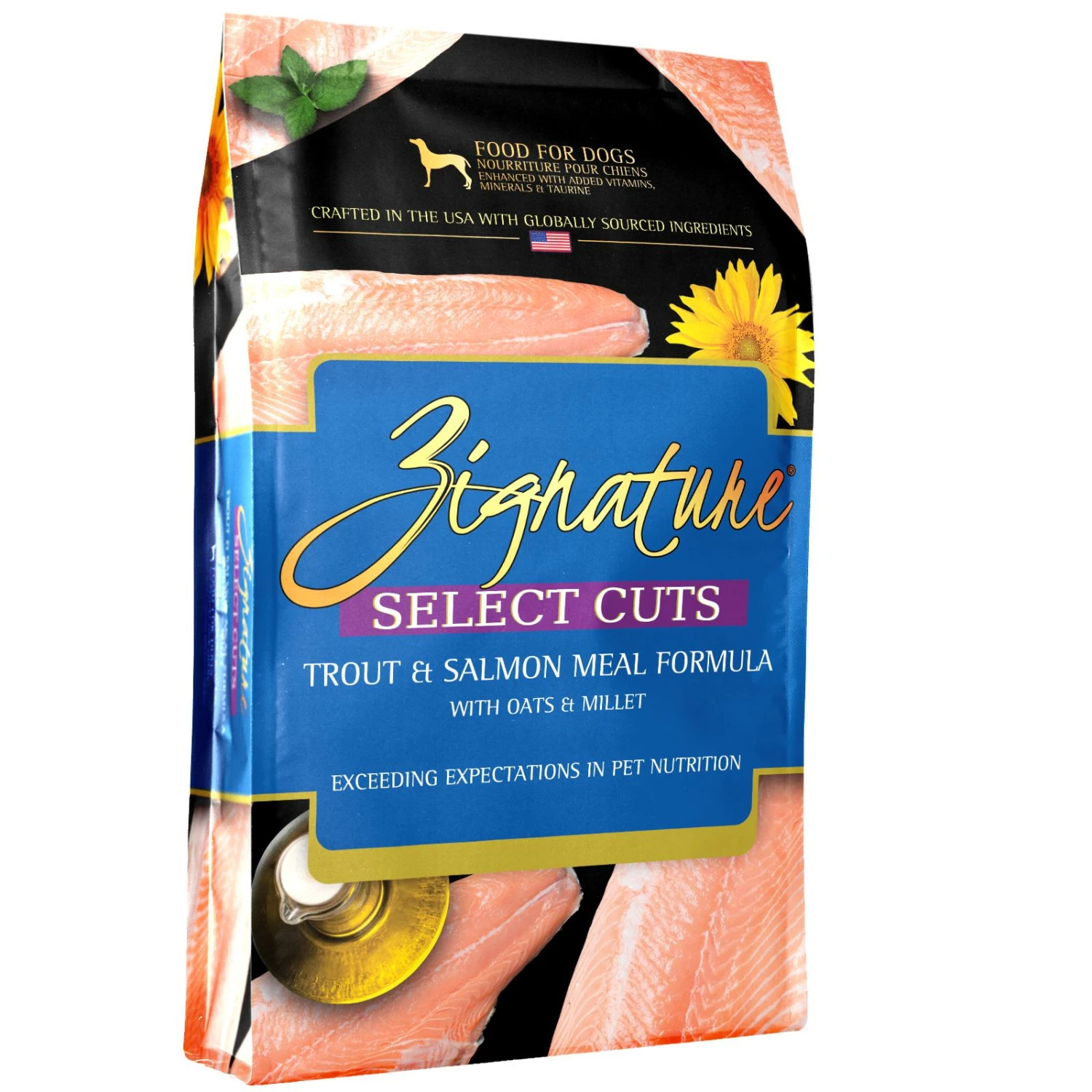 Zignature Select Cuts Trout & Salmon Meal Formula Dry Dog Food, 4-lb 2 Zignature Select Cuts Trout & Salmon Meal Formula Dry Dog Food, 4-lb - Image 2