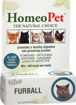 HomeoPet Feline Furball Cat Supplement, 15-mL