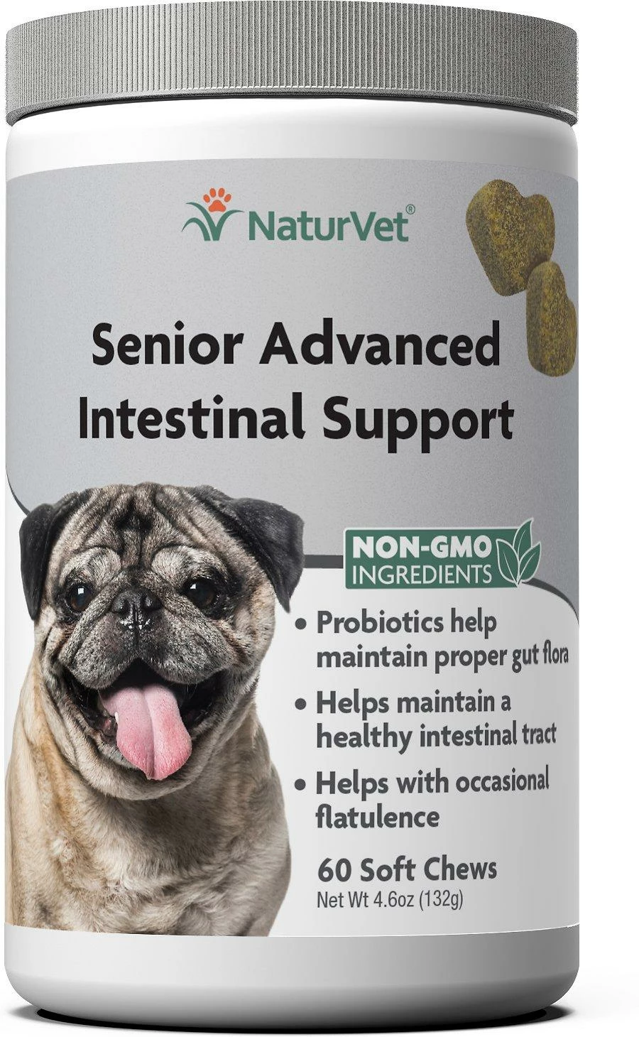 NaturVet Senior Advanced Intestinal Support Soft Chews Dog Supplement, 60-count 1 NaturVet Senior Advanced Intestinal Support Soft Chews Dog Supplement, 60-count