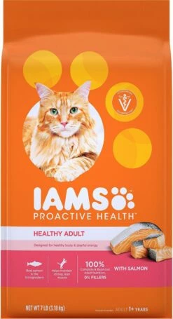 Iams ProActive Health Healthy Adult Salmon Dry Cat Food, 7-lb