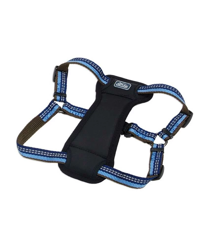 K9 Explorer Reflective Adjustable Padded Dog Harness, Sapphire, 1-in X 20-30-in 1 K9 Explorer Reflective Adjustable Padded Dog Harness, Sapphire, 1-in X 20-30-in
