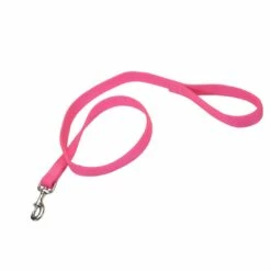Coastal Double-Ply Dog Leash, Neon Pink, 1-in X 6-ft
