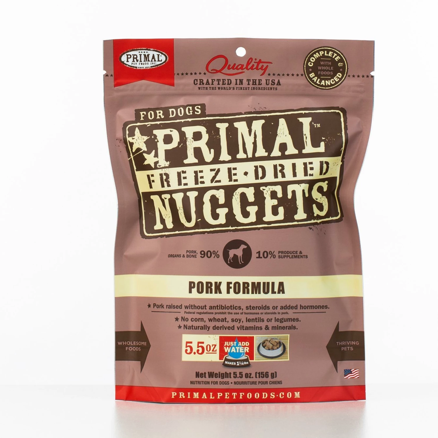 Primal Pet Foods Raw Freeze-Dried Nuggets Pork Formula Dog Food, 5.5-oz 1 Primal Pet Foods Raw Freeze-Dried Nuggets Pork Formula Dog Food, 5.5-oz