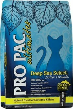 Pro Pac Ultimates Deep Sea Select Whitefish Grain-Free Indoor Dry Cat Food, 5-lb