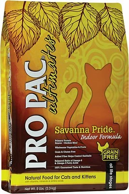 Pro Pac Ultimates Savanna Pride Chicken Grain-Free Indoor Dry Cat Food, 5-lb 1 Pro Pac Ultimates Savanna Pride Chicken Grain-Free Indoor Dry Cat Food, 5-lb
