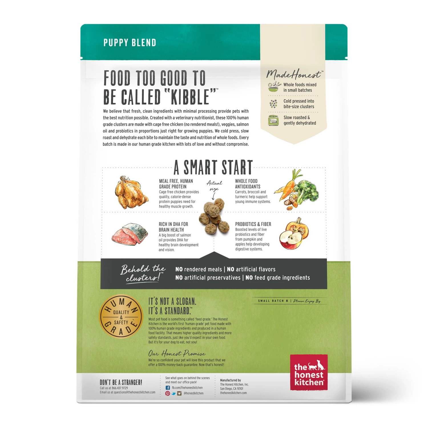 The Honest Kitchen Whole Food Clusters Chicken Puppy Grain-Free Dry Dog Food, 4-lb 2 The Honest Kitchen Whole Food Clusters Chicken Puppy Grain-Free Dry Dog Food, 4-lb - Image 2
