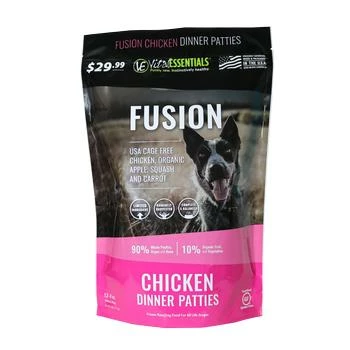 Vital Essentials Fusion Chicken Dinner Patties Frozen Dog Food, 6-lb 1 Vital Essentials Fusion Chicken Dinner Patties Frozen Dog Food, 6-lb